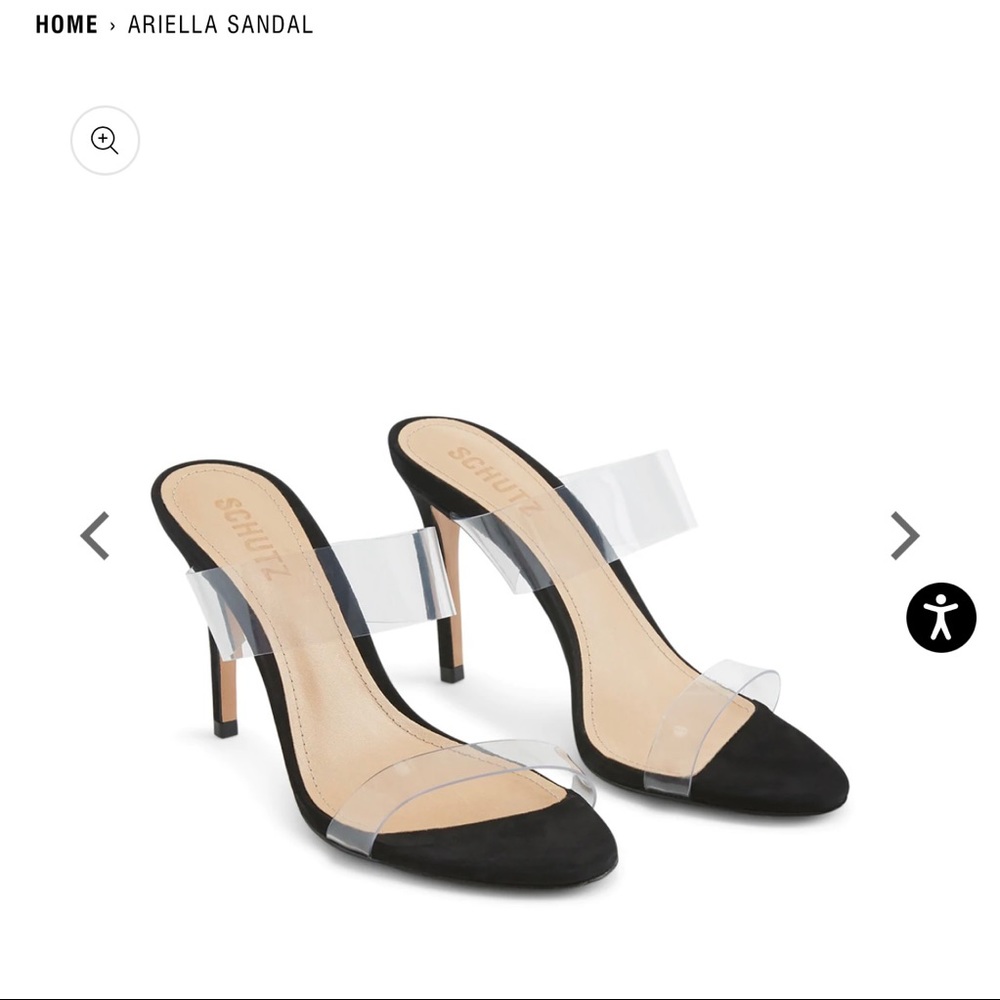 SCHUTZ ARIELLA HEEL BLACK SIZE 7